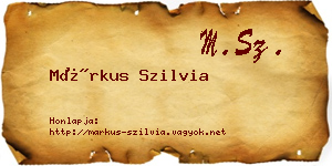 Márkus Szilvia névjegykártya