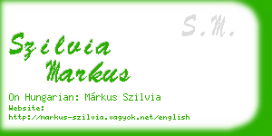 szilvia markus business card